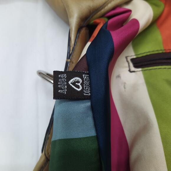 Coach Poppy Light Brown Leather 65th Anniversary Zipper Crossbody Shoulder Bag - Picture 14 of 16